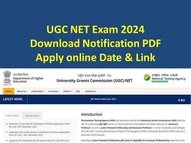 UGC net jrf 2024 application form and fees